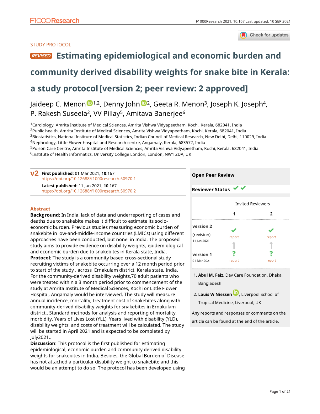 Estimating Epidemiological and Economic Burden