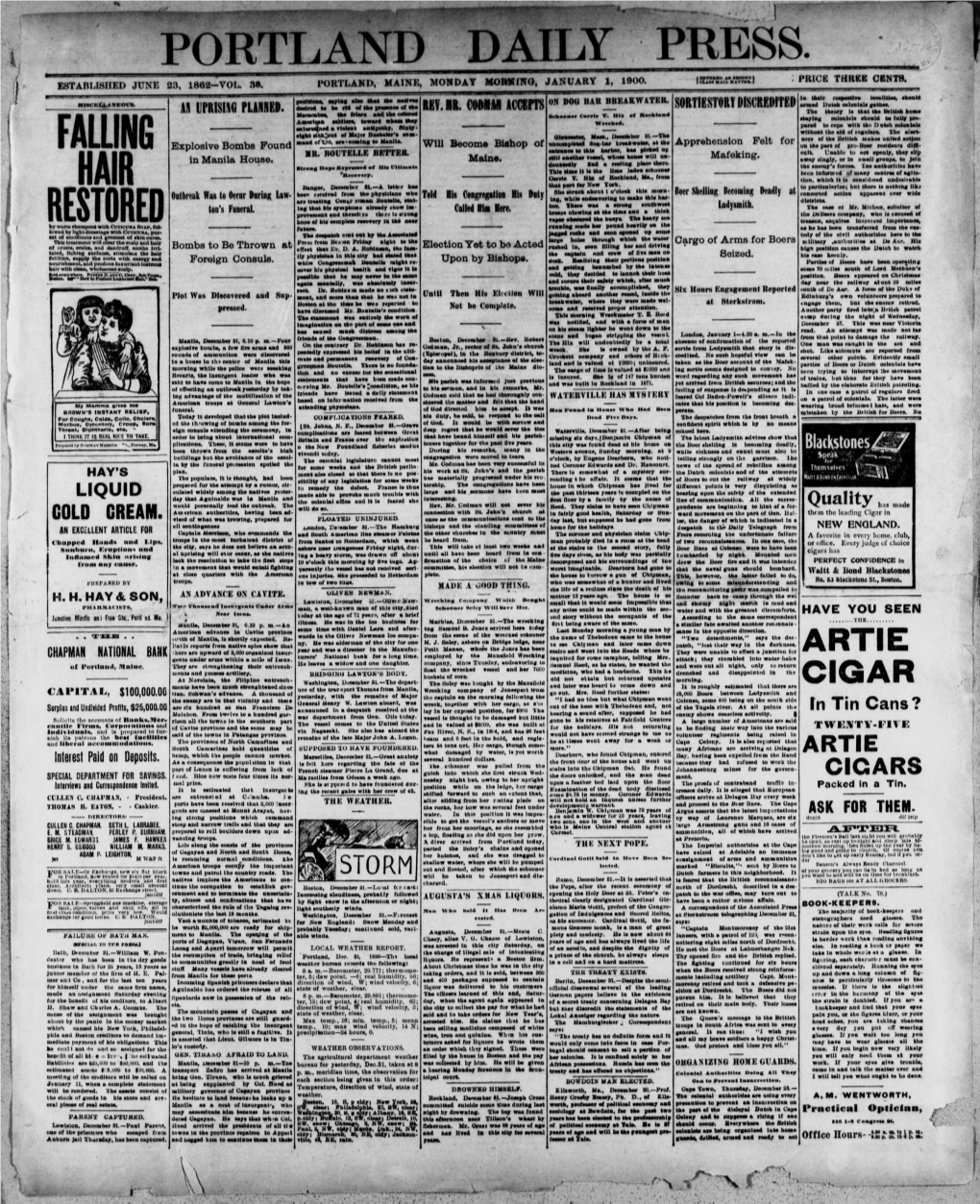 Portland Daily Press: January 1, 1900