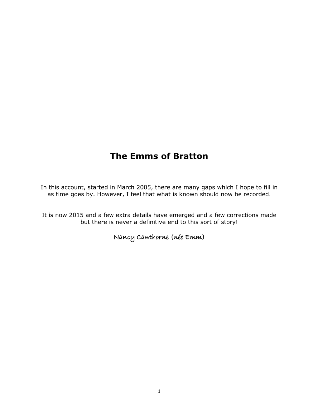 The Emms of Bratton
