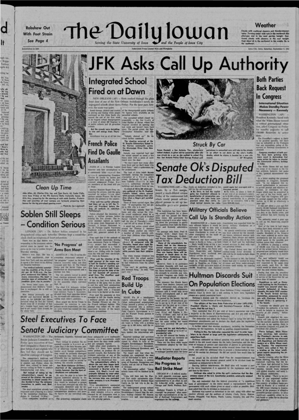 Daily Iowan (Iowa City, Iowa), 1962-09-08