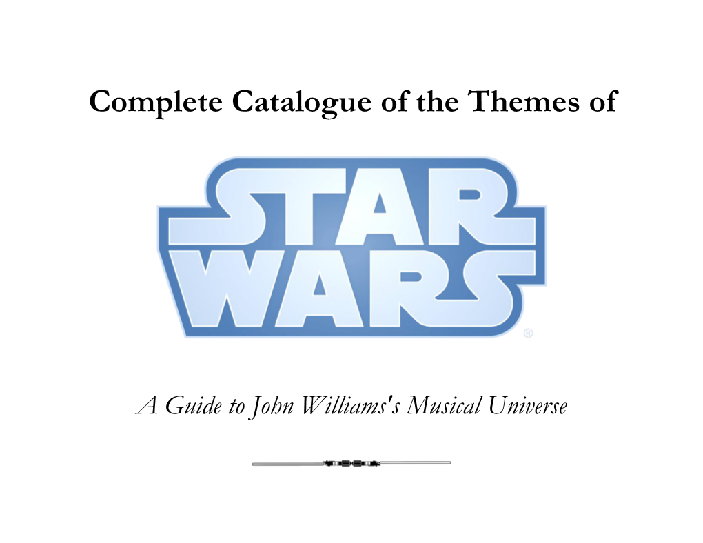 Complete Catalogue of the Themes Of