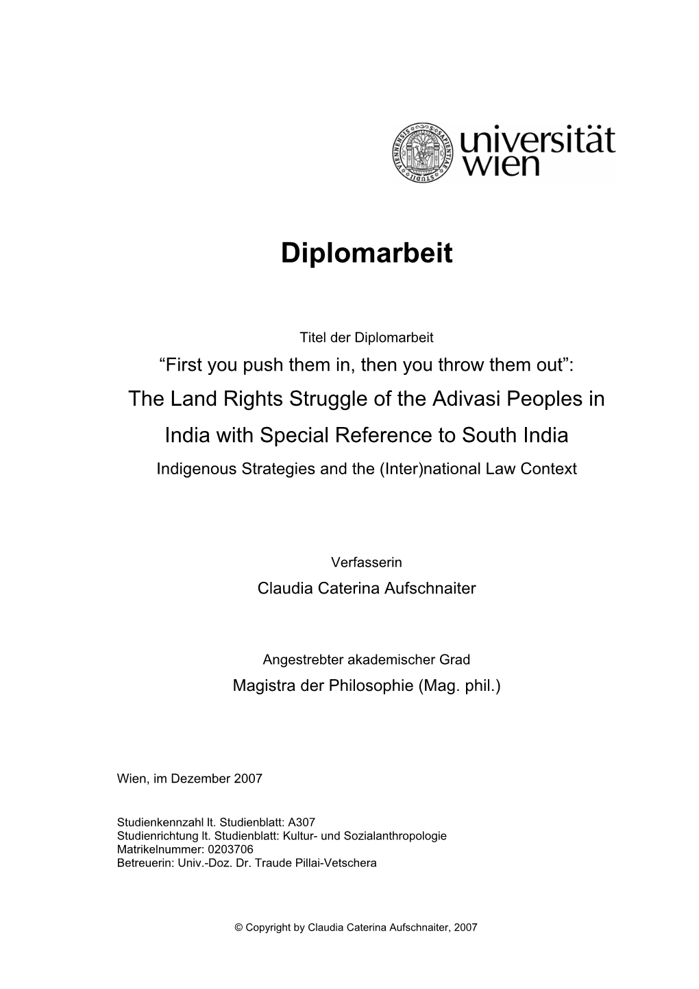 Diplomarbeit