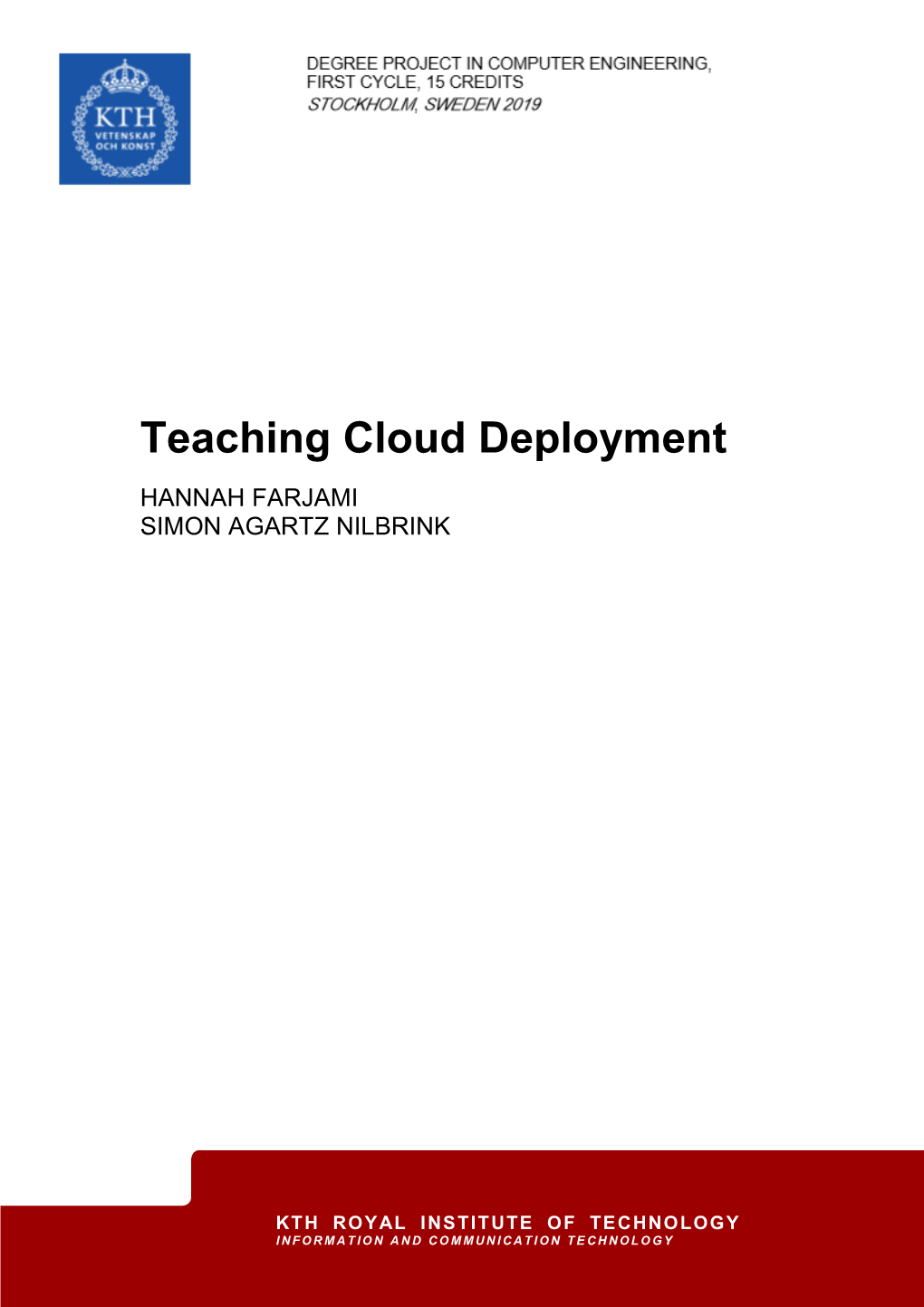 Teaching Cloud Deployment