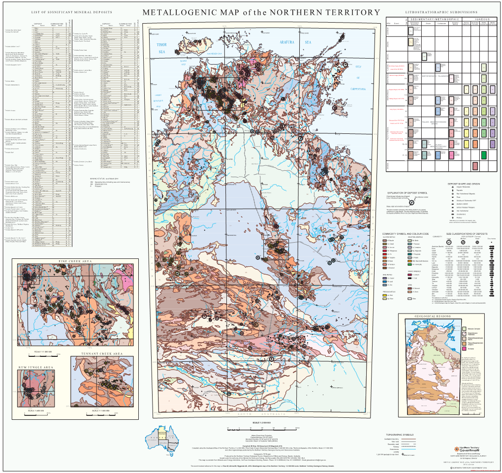 METALLOGENIC MAP of the NORTHERN