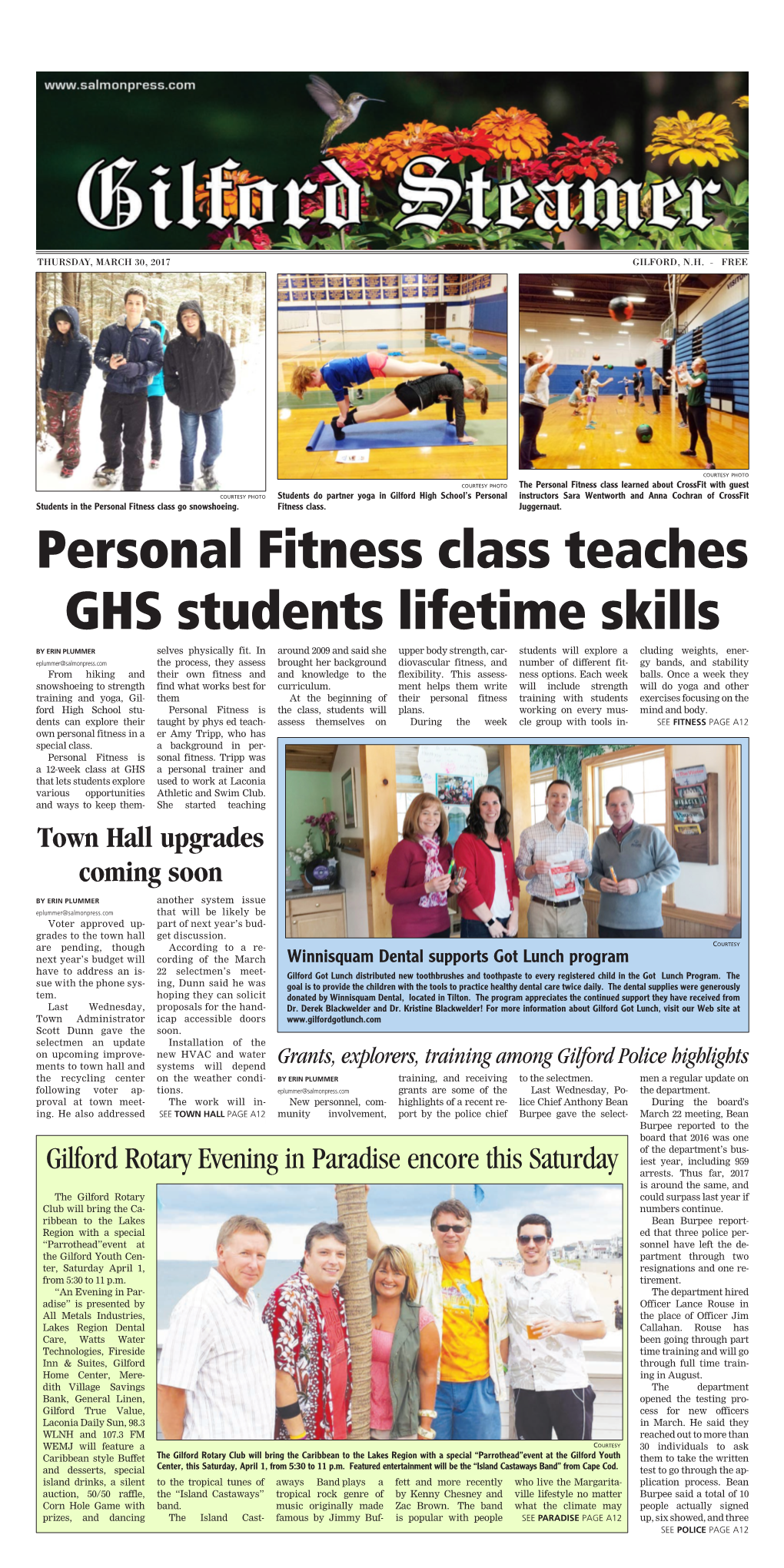 Personal Fitness Class Teaches GHS Students Lifetime Skills by ERIN PLUMMER Selves Physically Fit