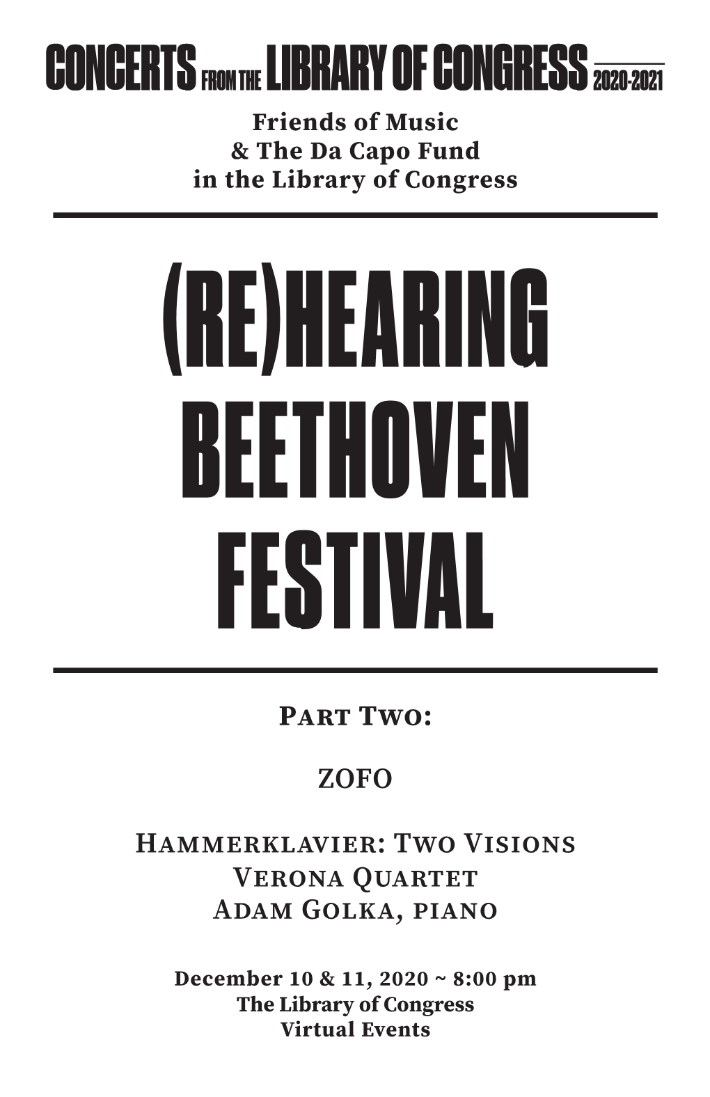 Rehearing Beethoven Festival