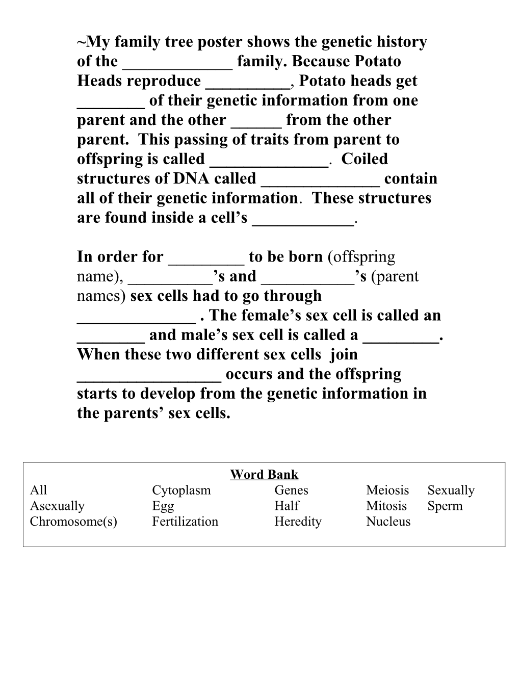 This Scrap Book Shows the Genetic History of the ______ Family