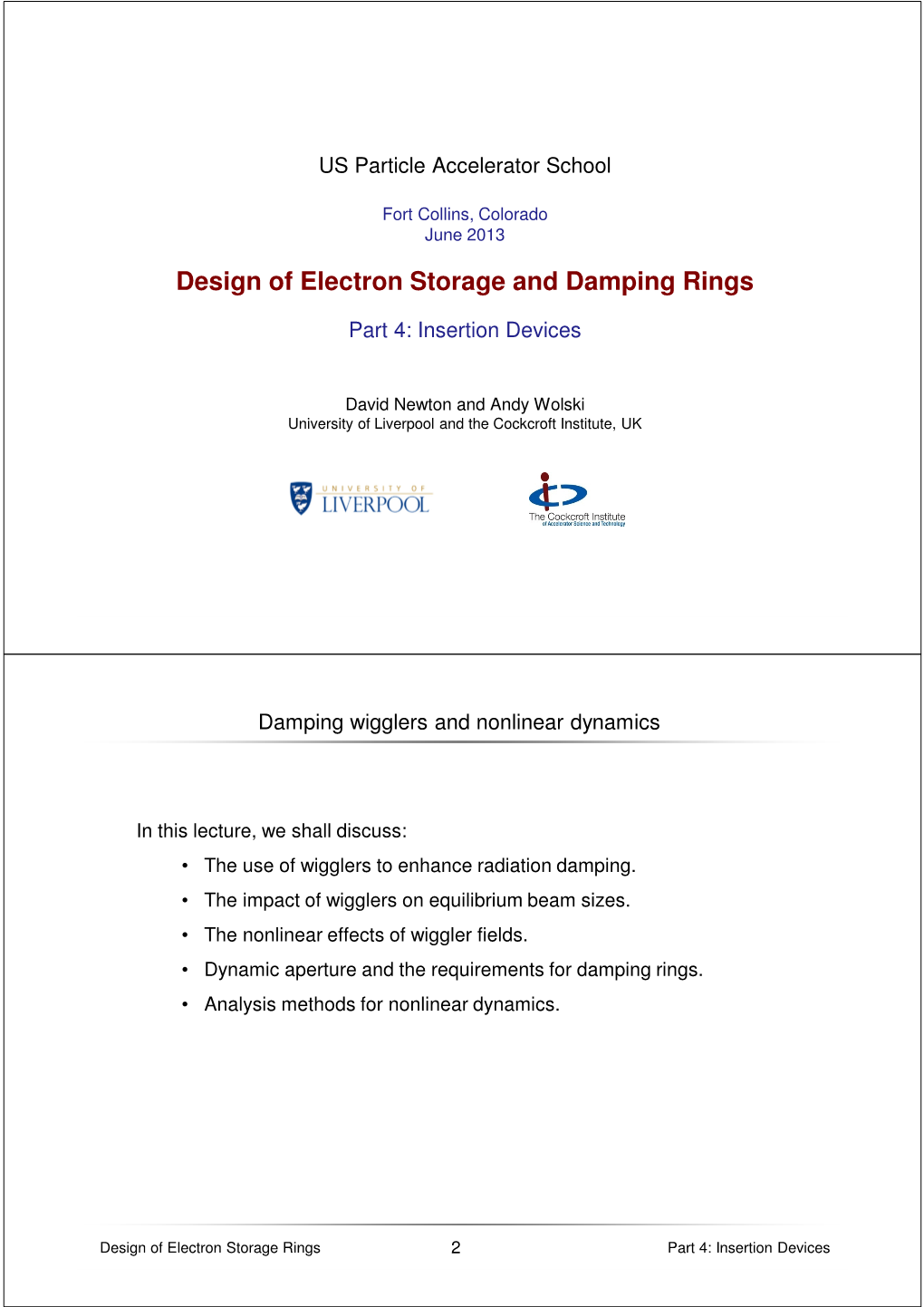 Design of Electron Storage and Damping Rings