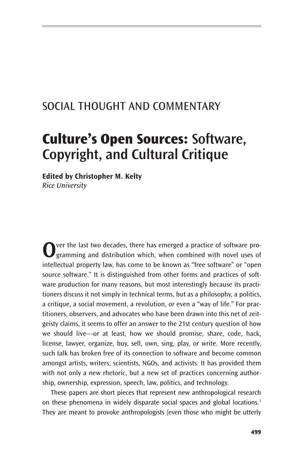 Culture's Open Sources
