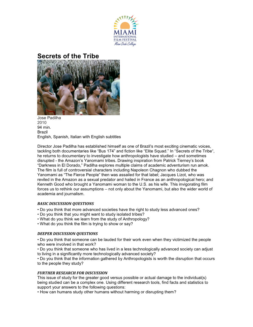 Secrets of the Tribe