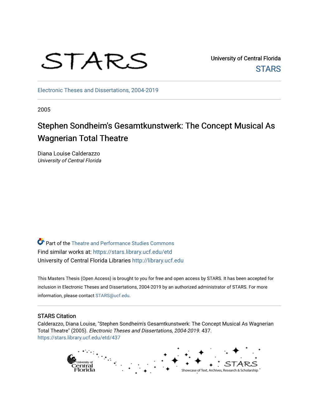 Stephen Sondheim's Gesamtkunstwerk: the Concept Musical As Wagnerian Total Theatre