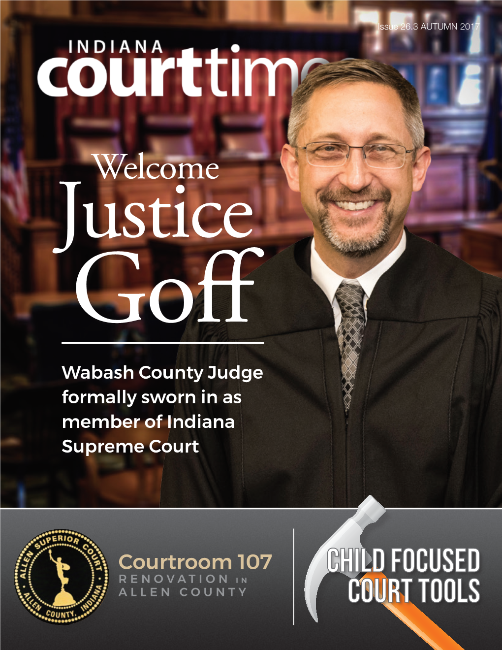 Wabash County Judge Formally Sworn in As Member of Indiana Supreme Court by RACHEL ANDERLE, COMMUNICATION INTERN, OFFICE of COMMUNICATION, EDUCATION and OUTREACH