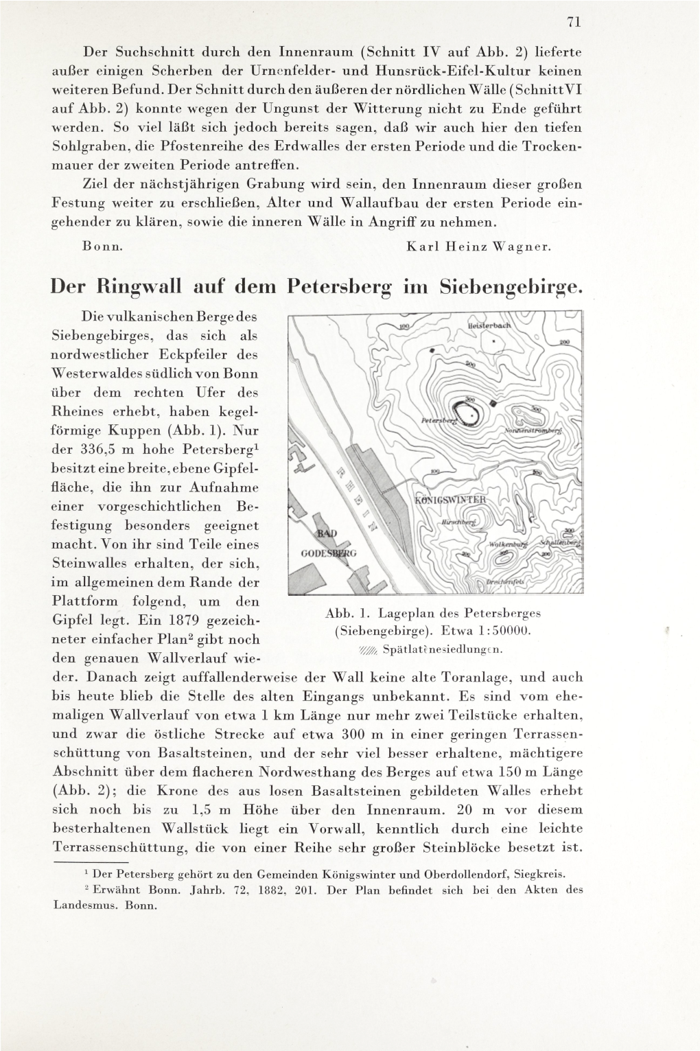 Der Ringwall Auf Dem Petersberg Im Siebengebirge