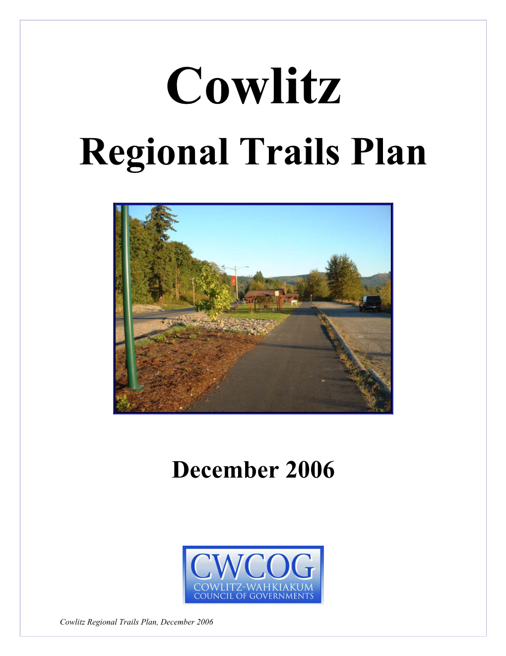 Cowlitz Regional Trails Plan