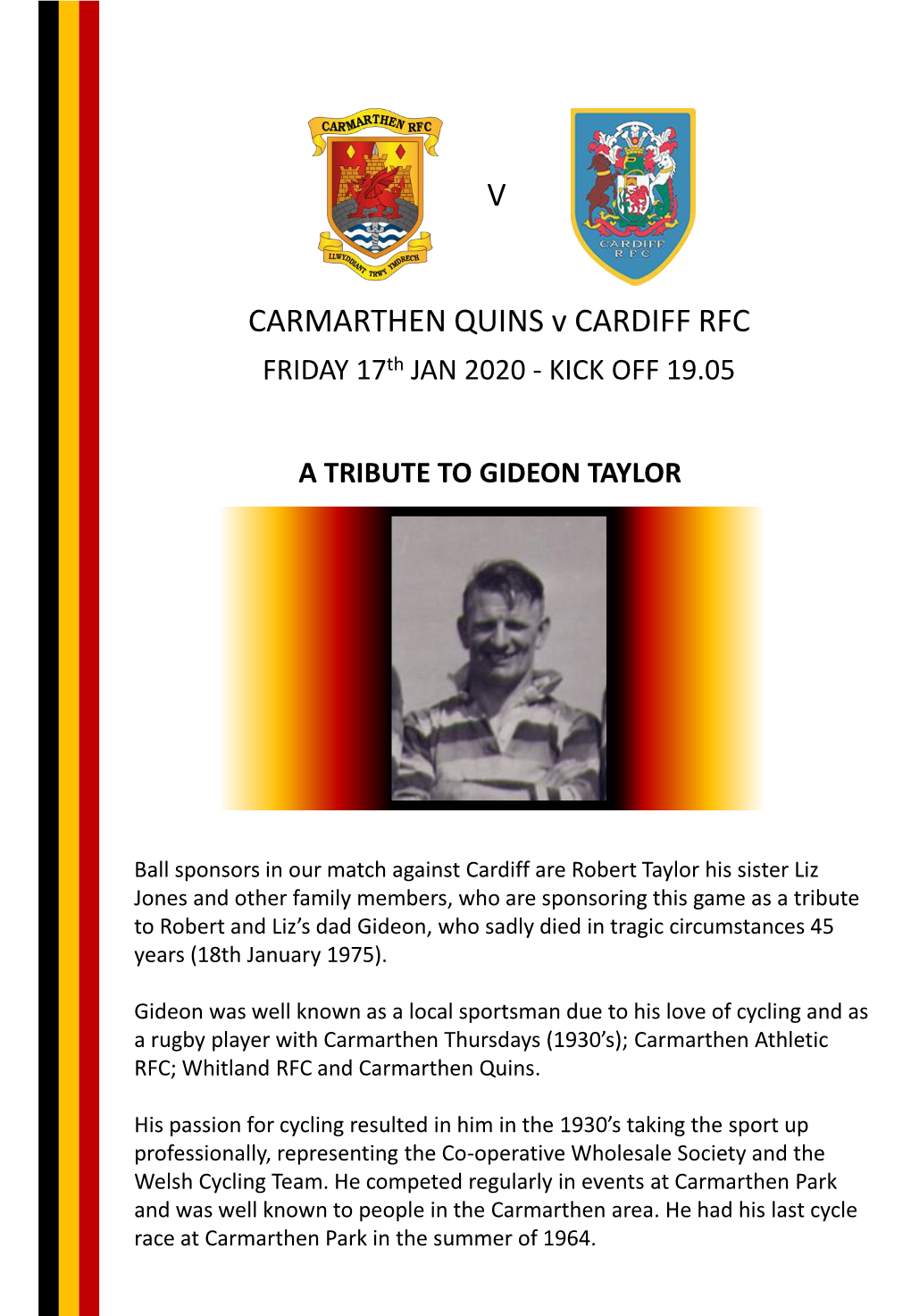 V CARMARTHEN QUINS V CARDIFF