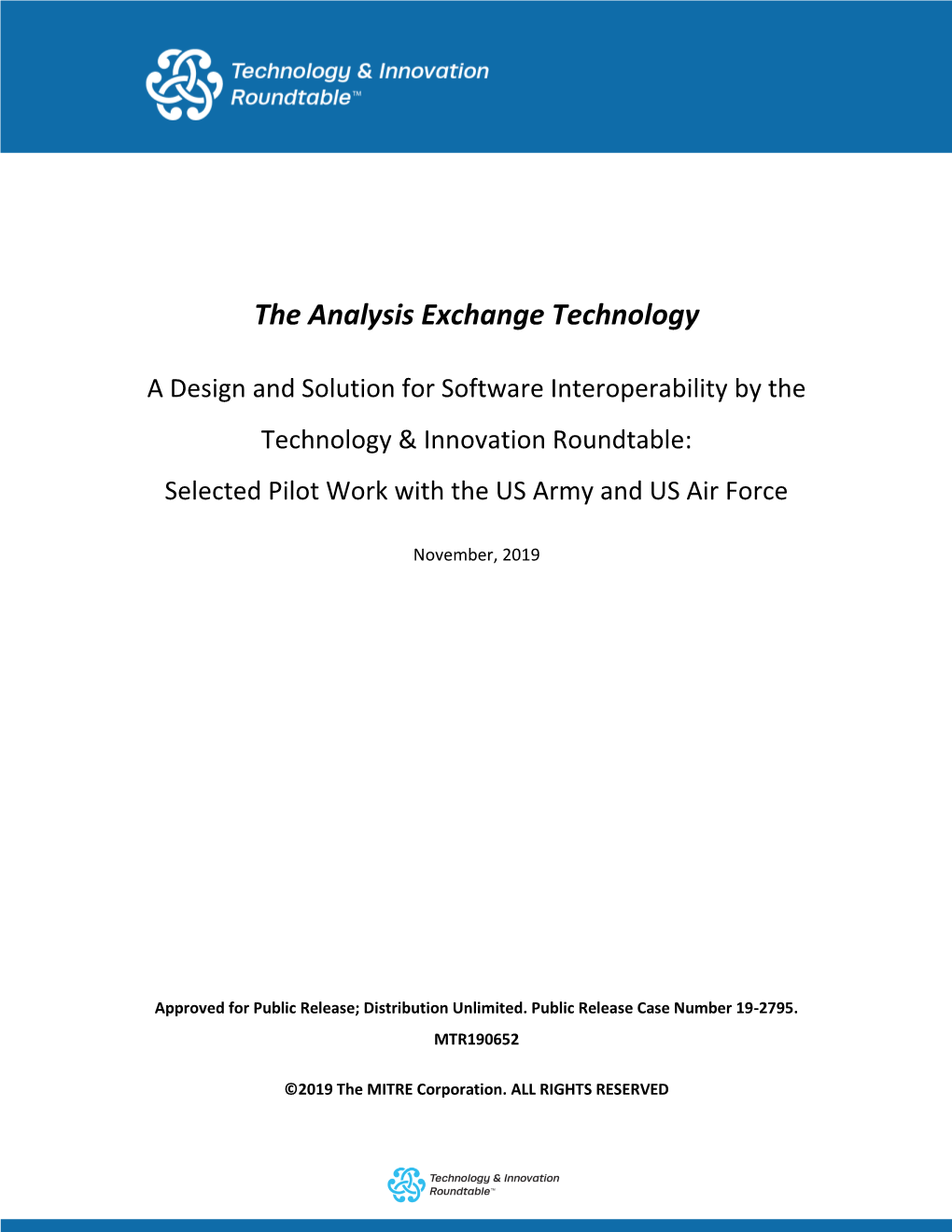 The Analysis Exchange Technology