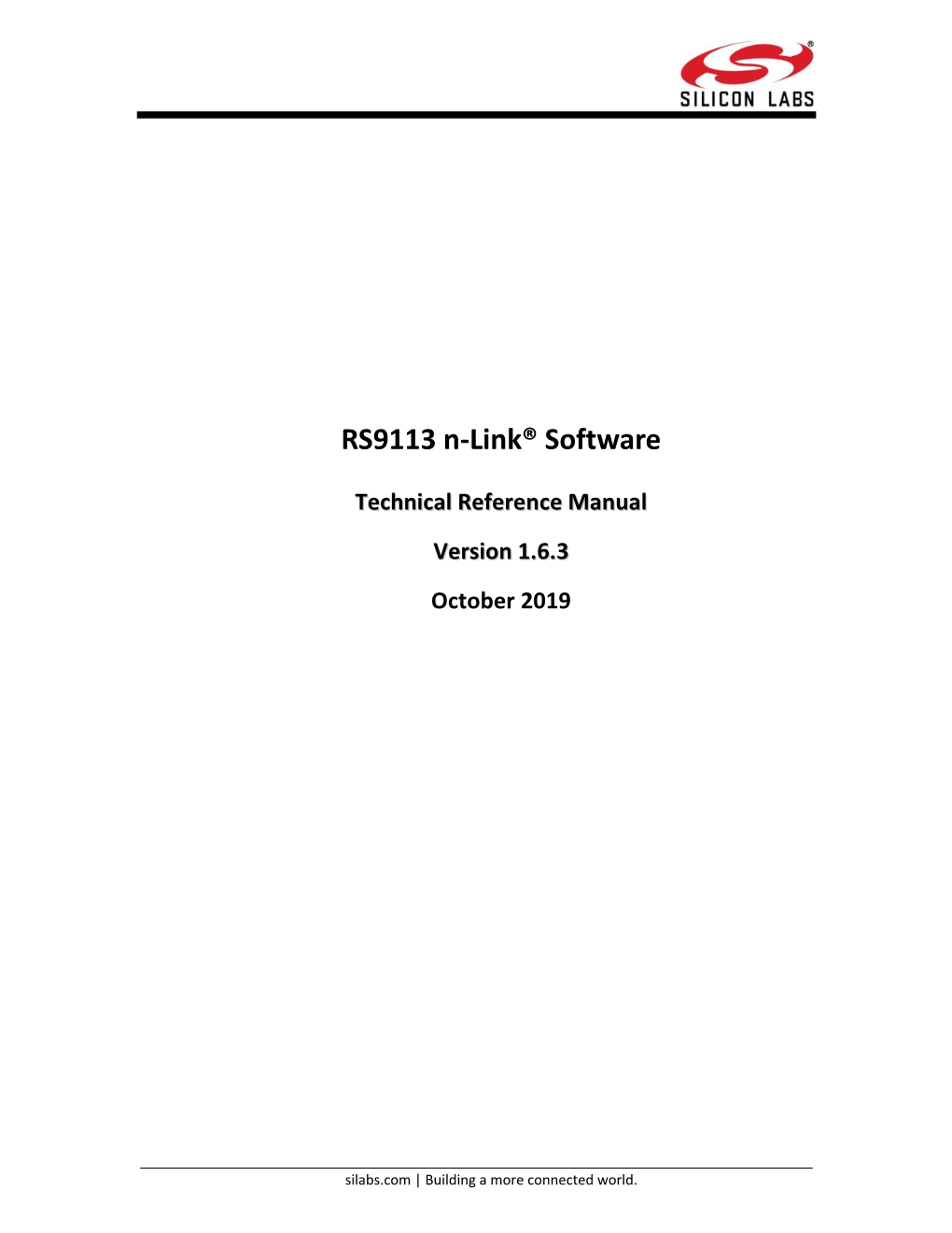 RS9113 N-Link Software Technical Reference Manual