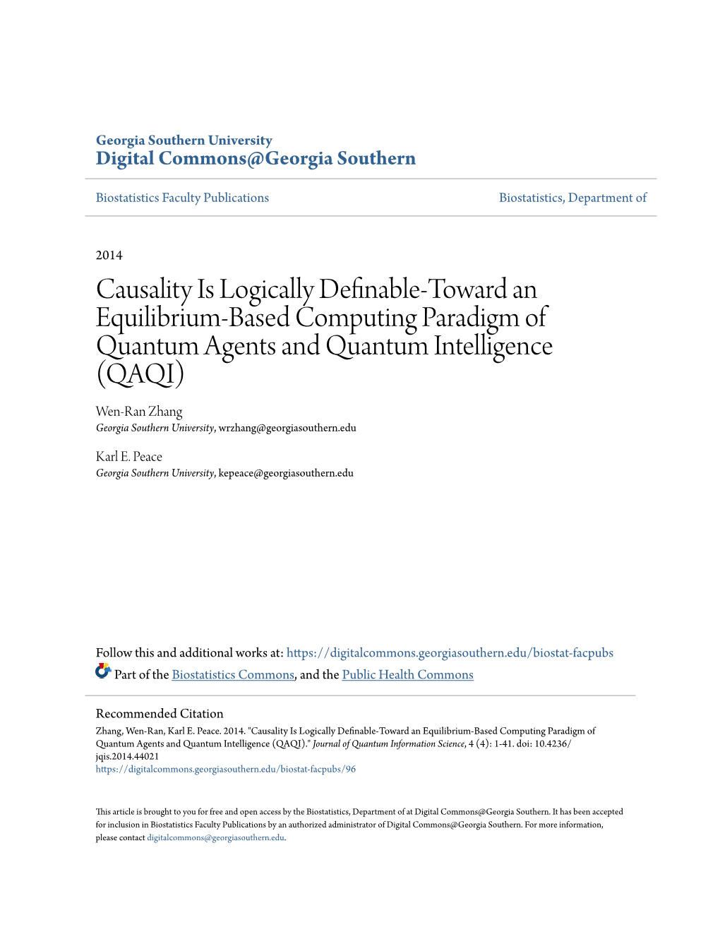 Causality Is Logically Definable-Toward an Equilibrium