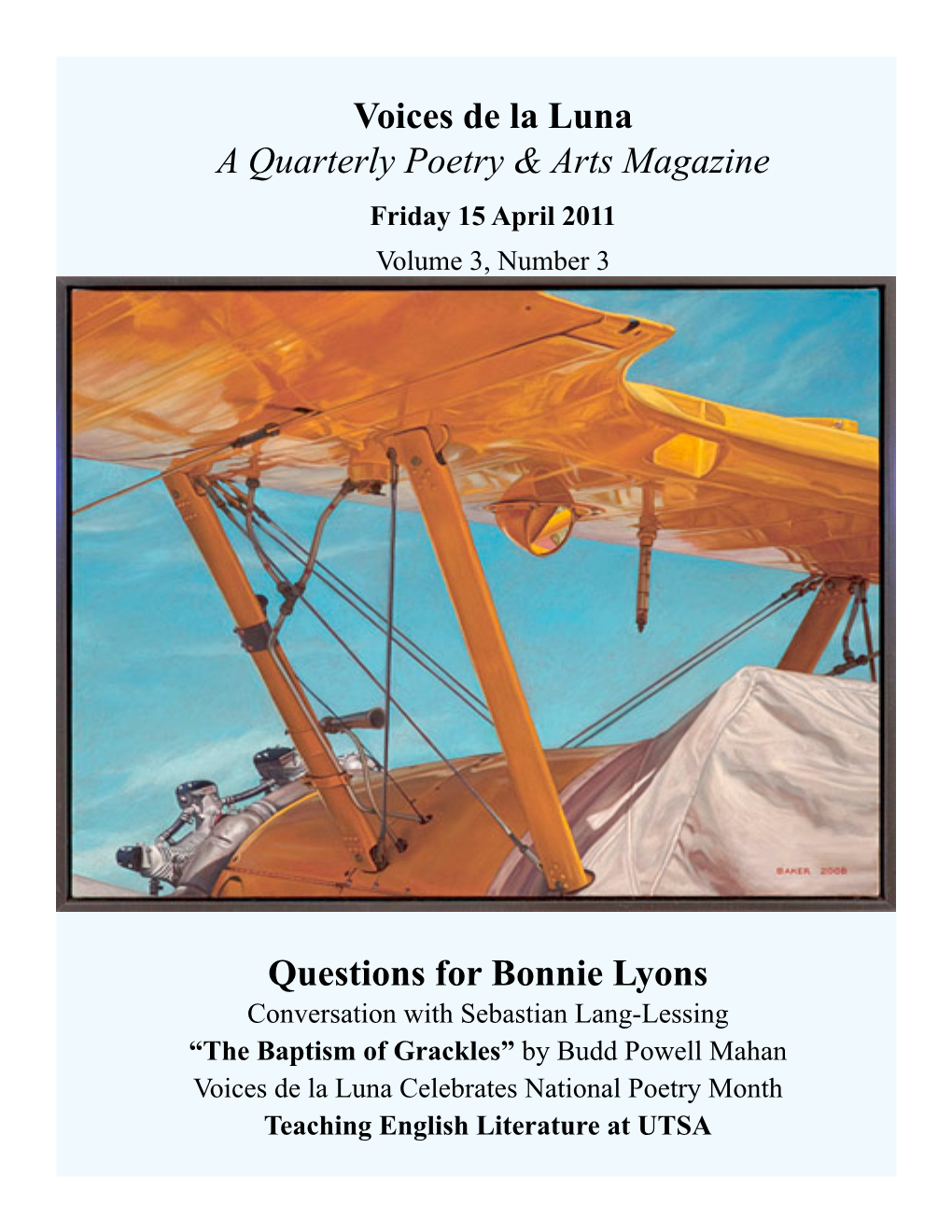 Voices De La Luna a Quarterly Poetry & Arts Magazine Questions For