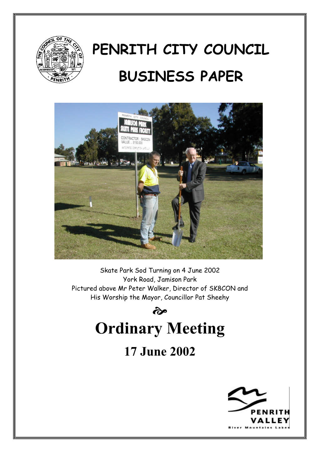 Ordinary Front Cover 17 June 2002