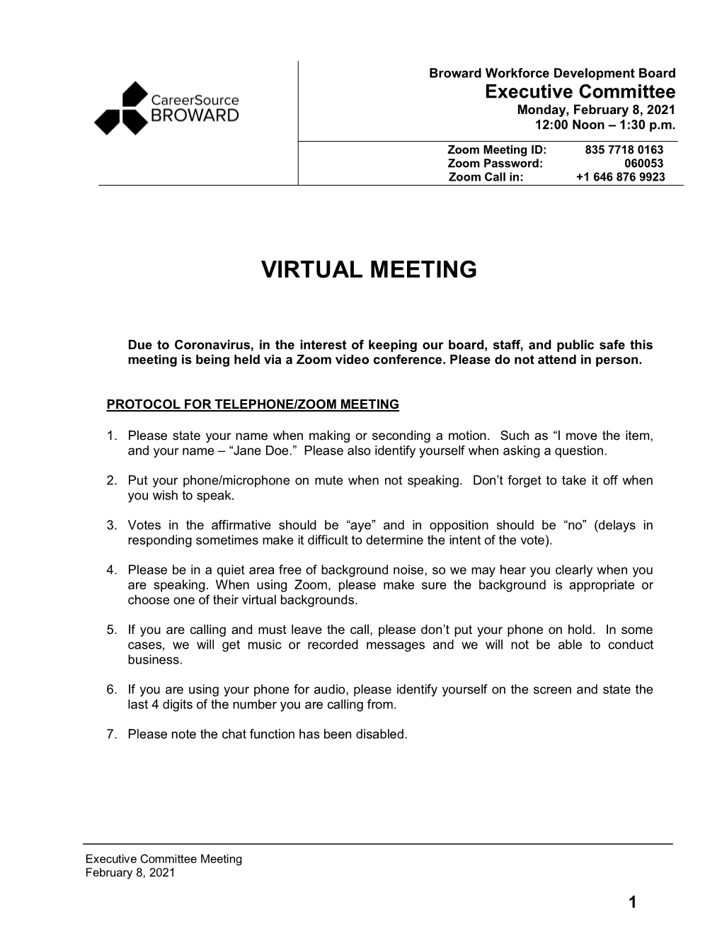 Virtual Meeting