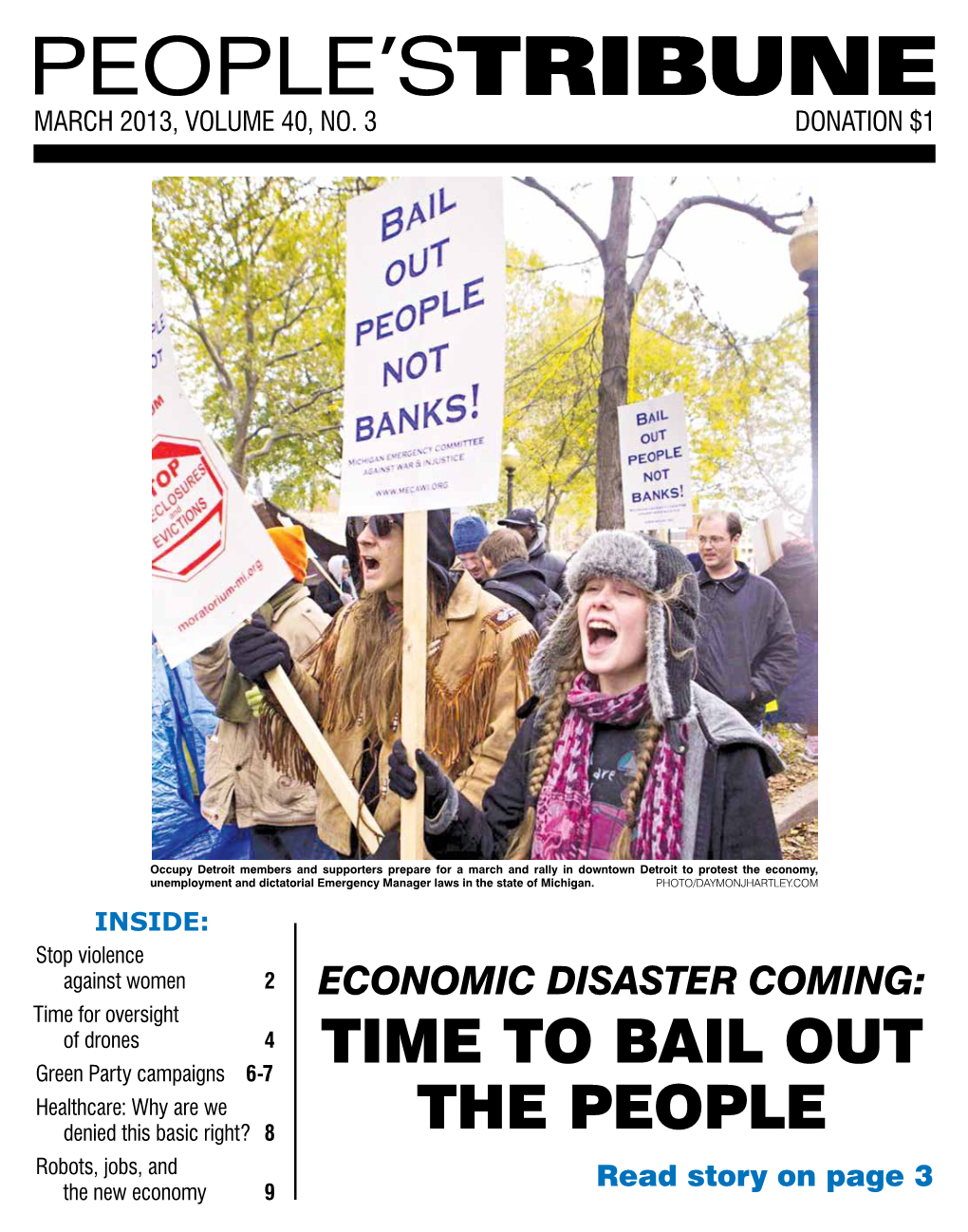 Time to Bail out the People COVER STORY