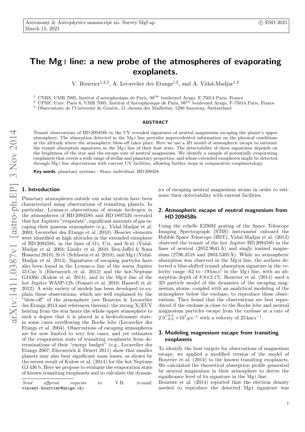 The Mgi Line: a New Probe of the Atmospheres of Evaporating