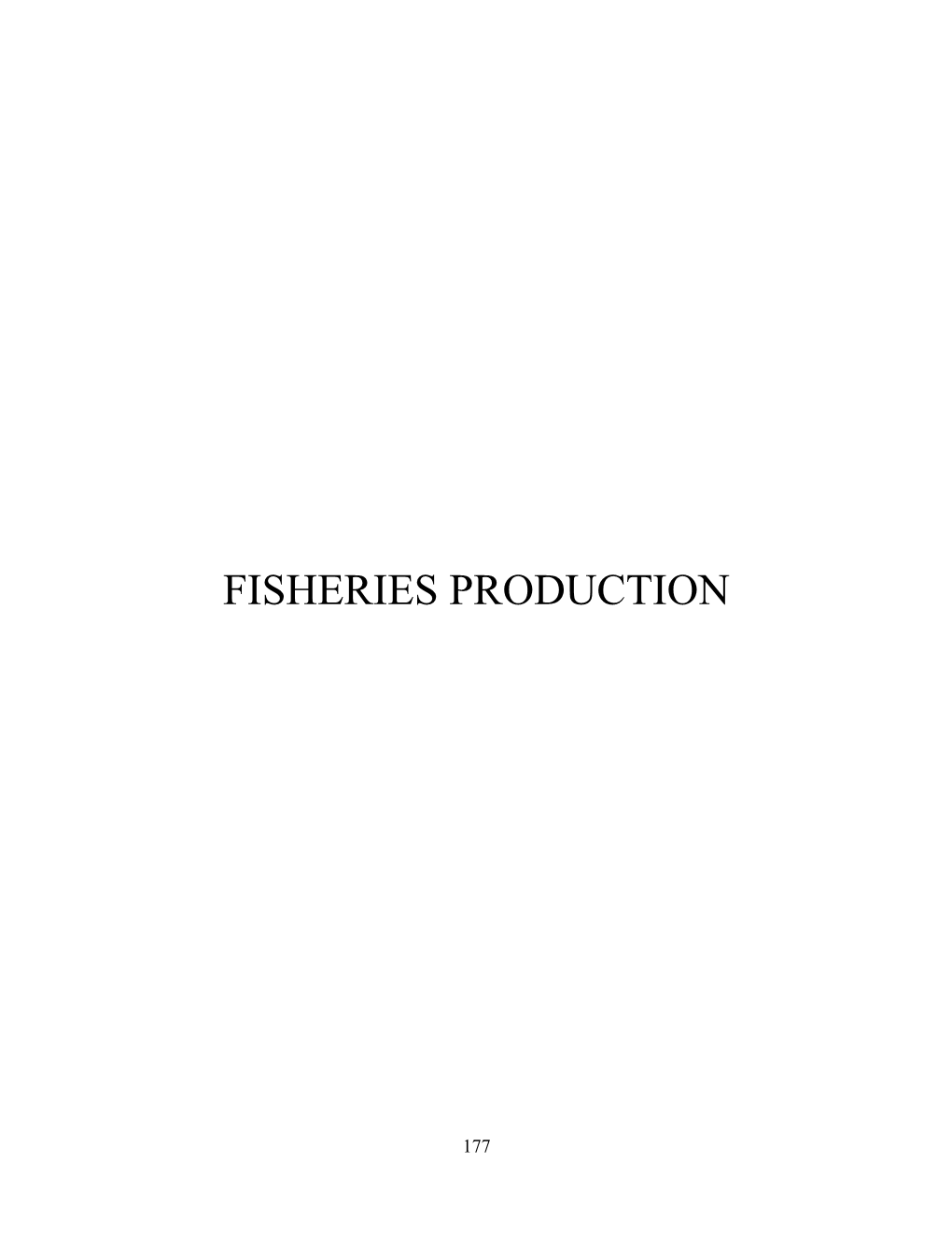 Fisheries Production