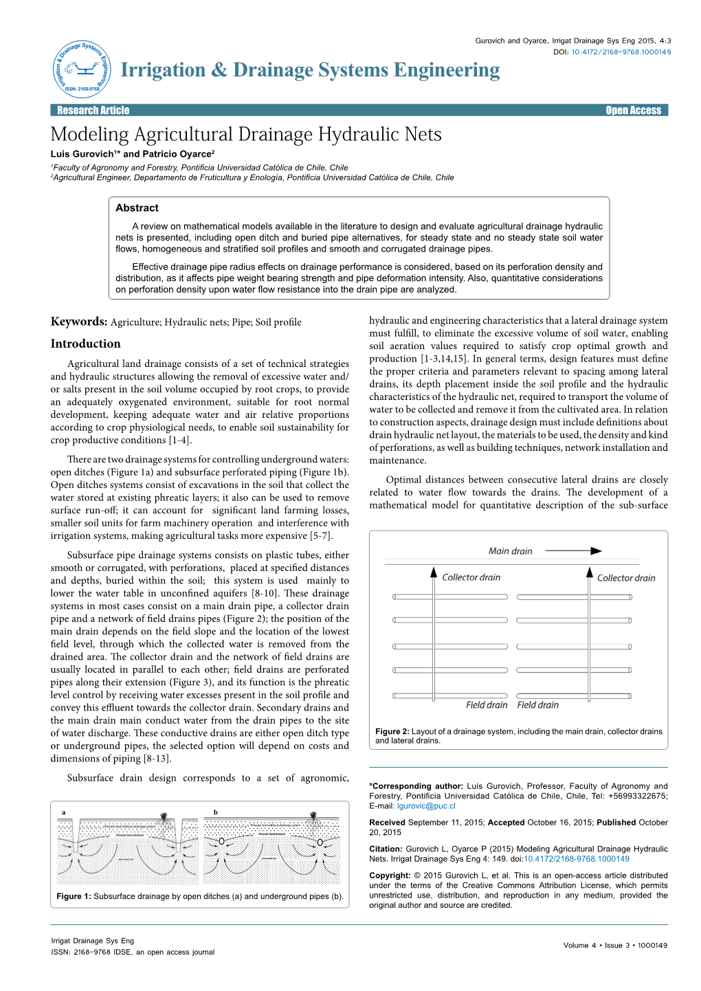 Modeling Agricultural Drainage Hydraulic Nets