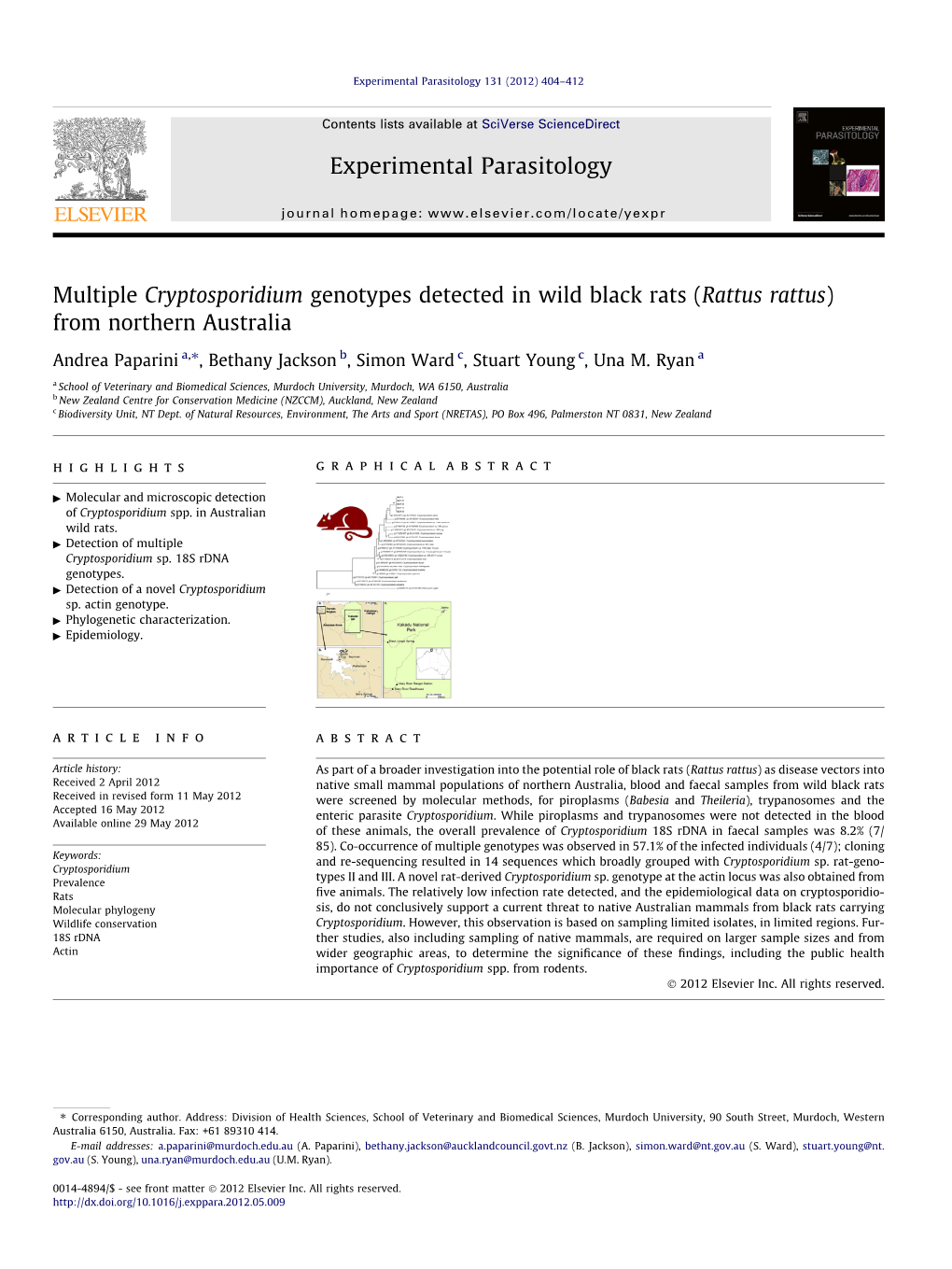 Cryptosporidium-In-Rats-2012.Pdf