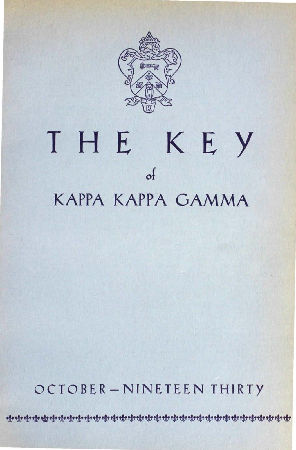 THE KEY VOL 47 NO 3 OCT 1930.Pdf