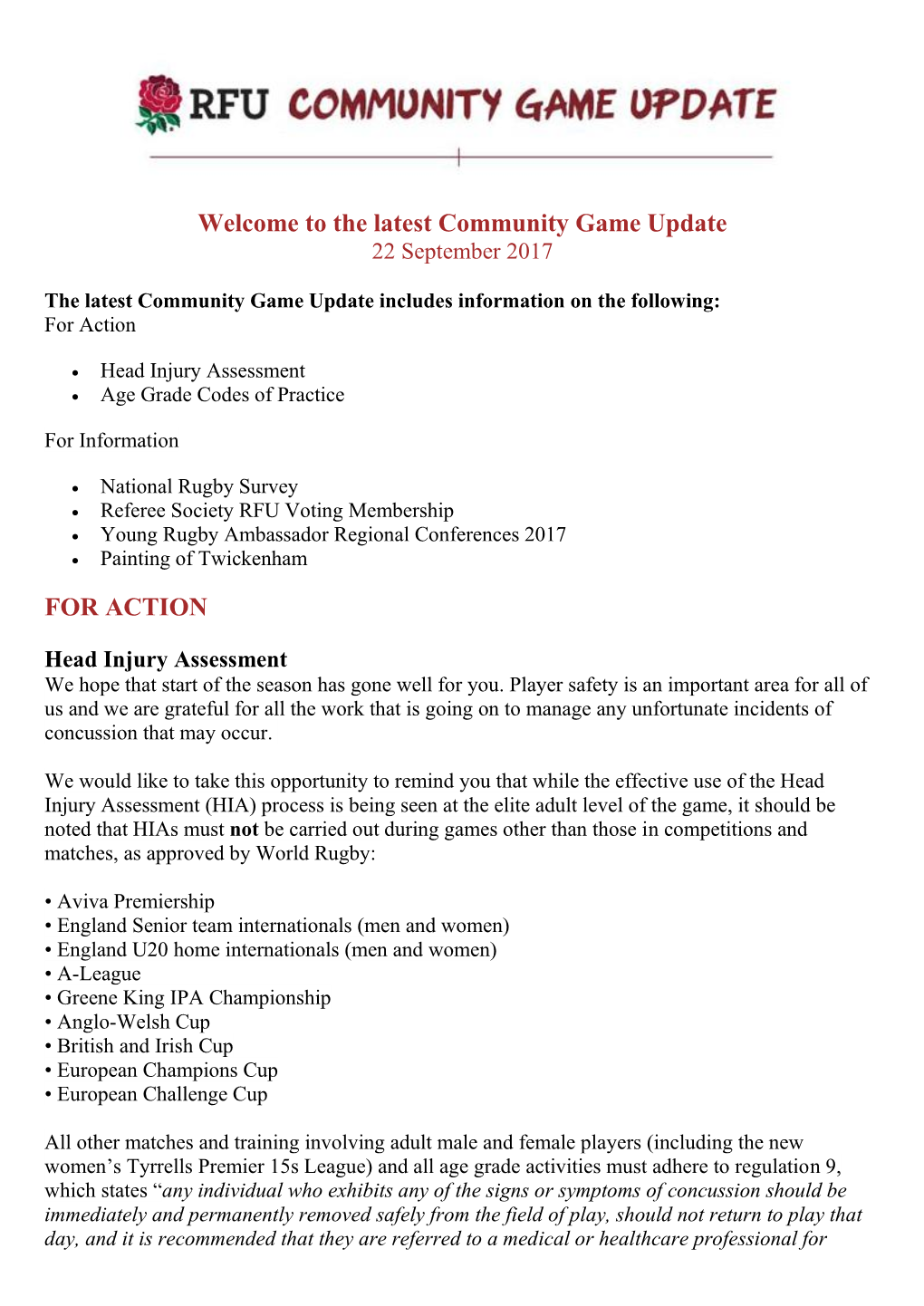 Welcome to the Latest Community Game Update for ACTION