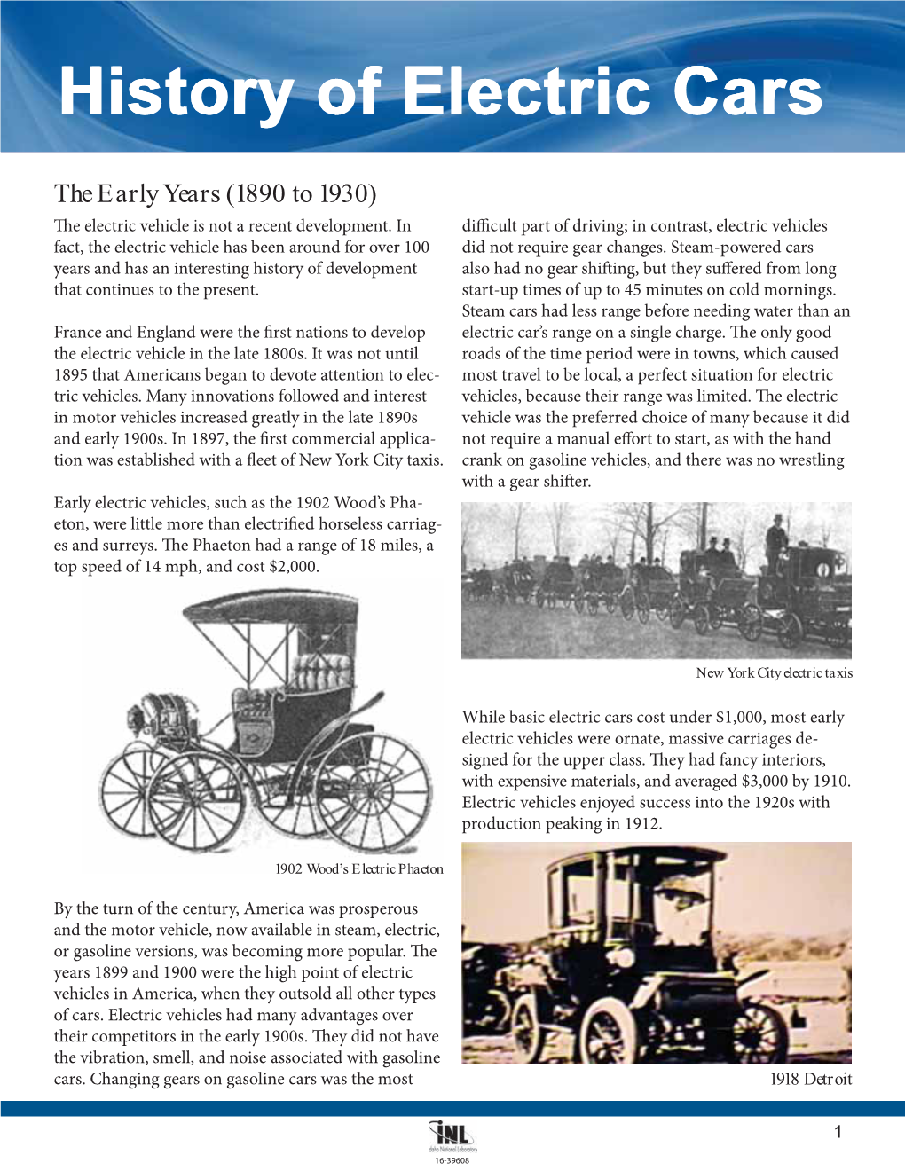 History of Electric Cars