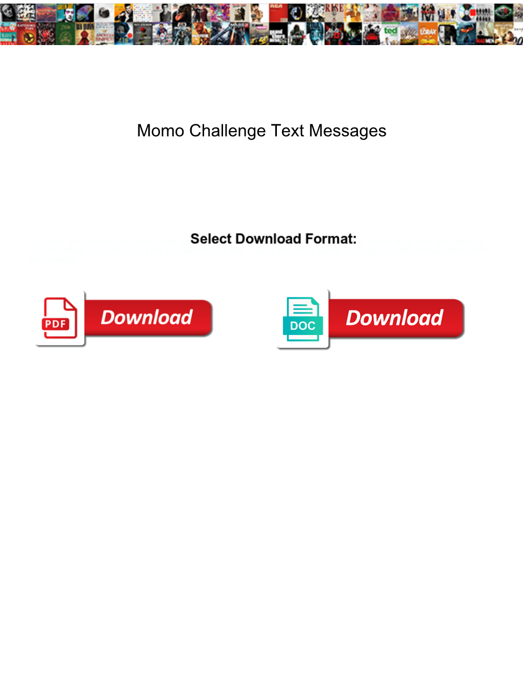 Momo Challenge Text Messages