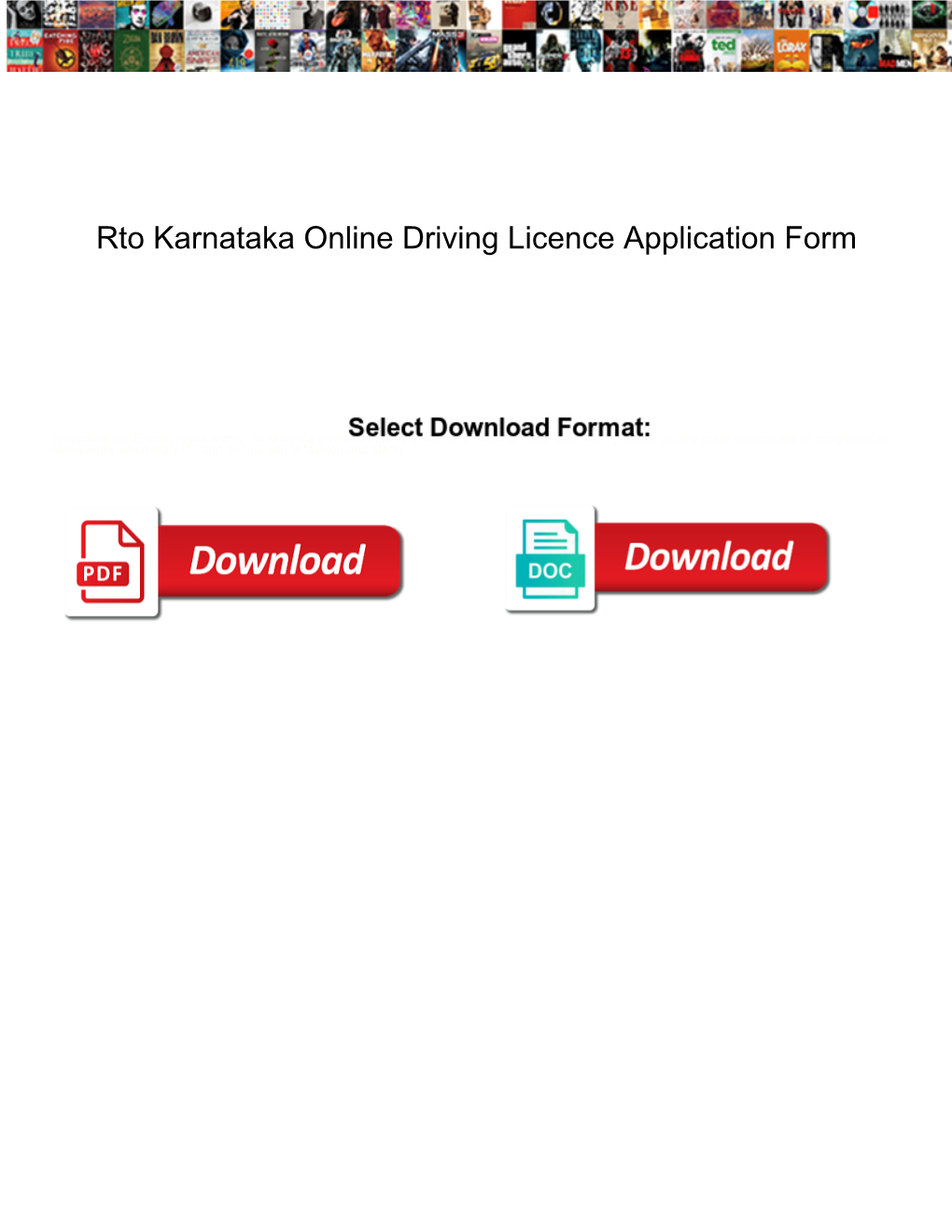 Rto Karnataka Online Driving Licence Application Form