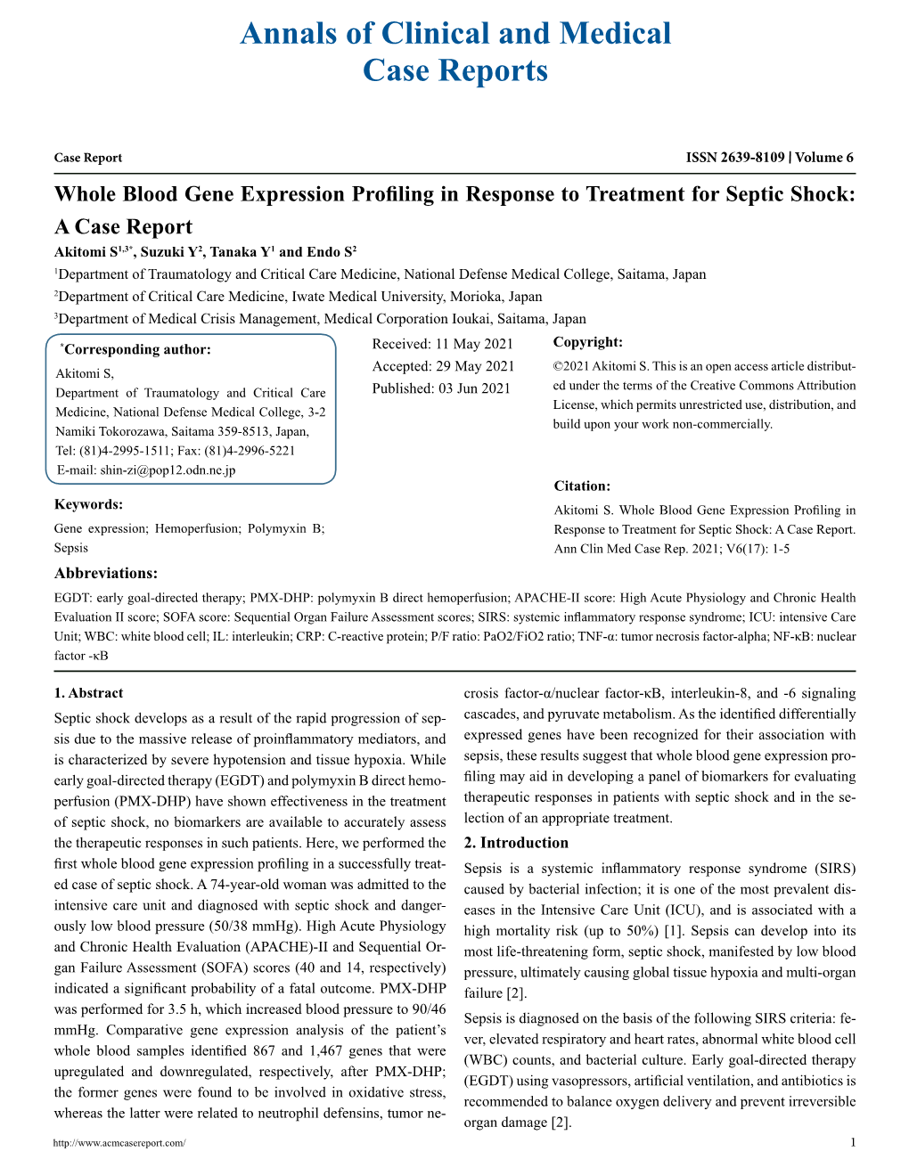 Whole Blood Gene Expression Profiling in Response to Treatment