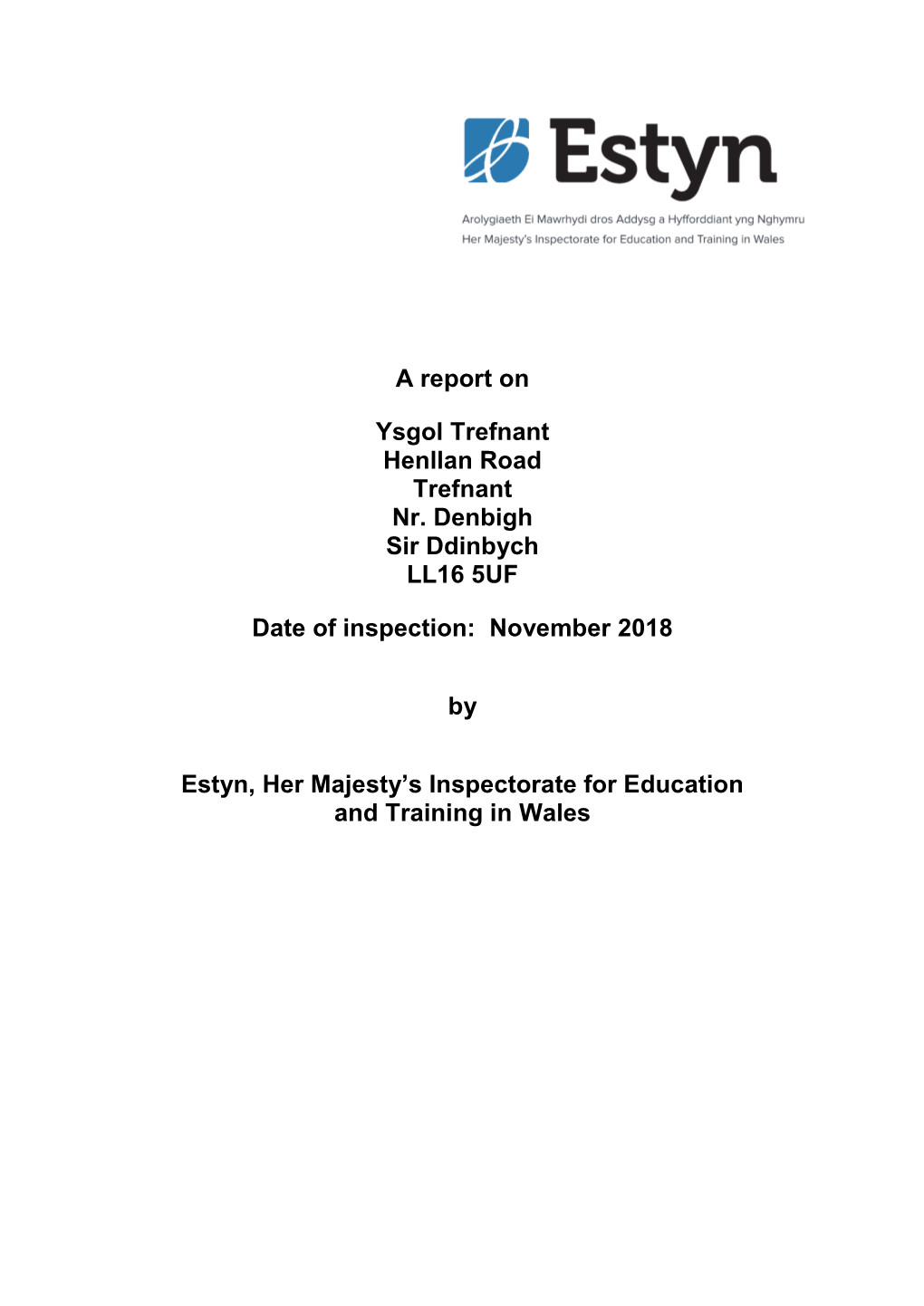 Inspection Report Ysgol Trefnant 2018