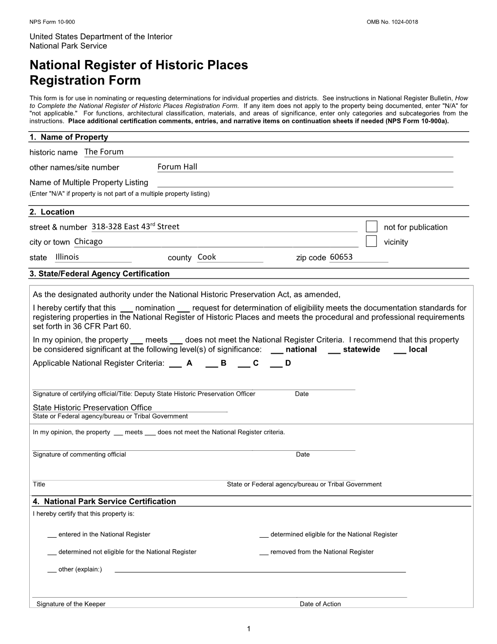 National Register of Historic Places Registration Form