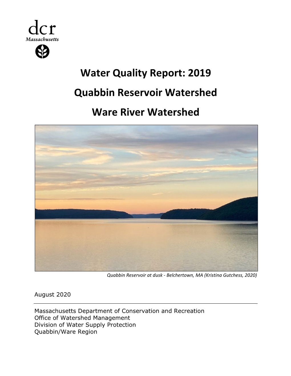 2019 Quabbin Reservoir and Ware River Water Quality Report