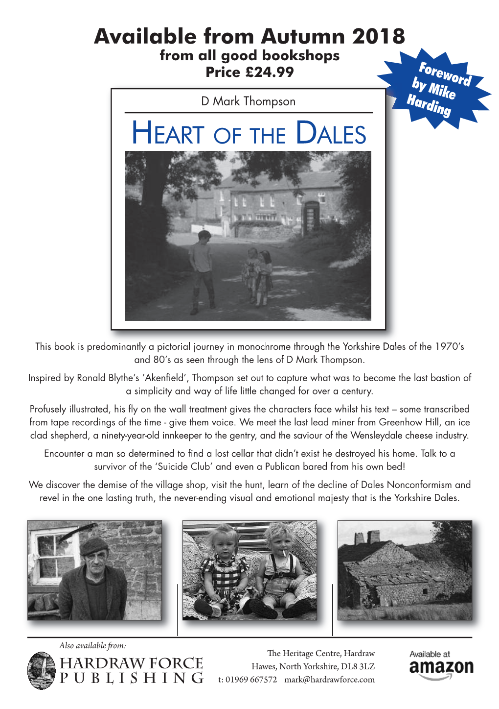 Available from Autumn 2018 HEART of the DALES