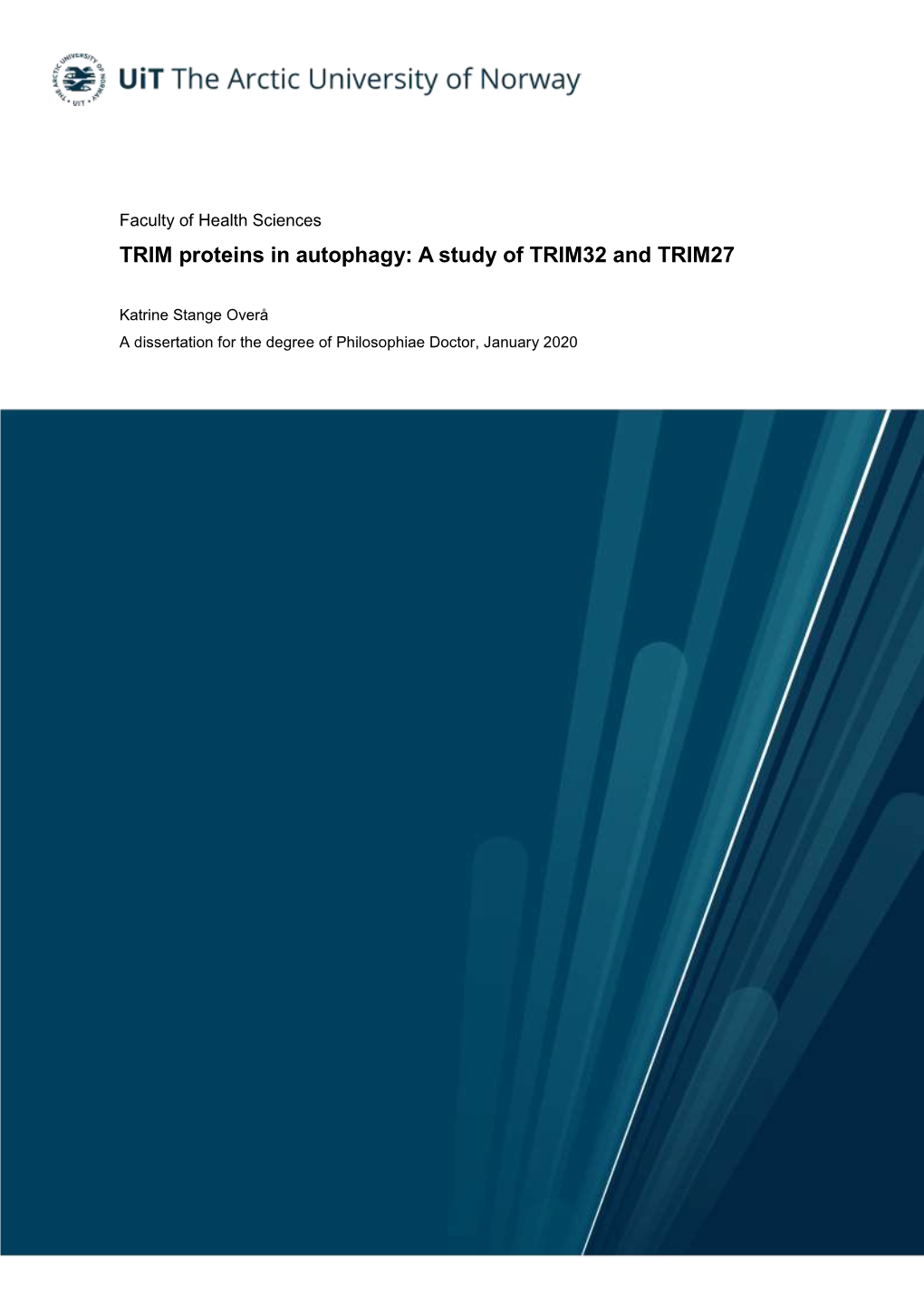 TRIM Proteins in Autophagy: a Study of TRIM32 and TRIM27