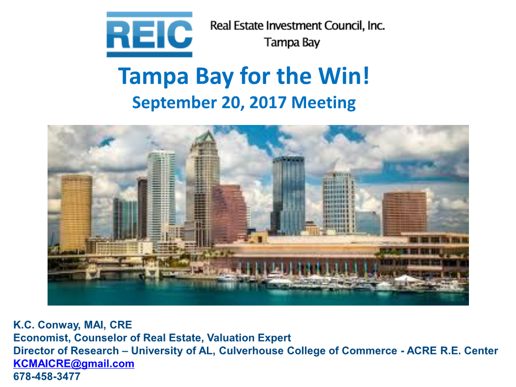 Tampa Bay for the Win! September 20, 2017 Meeting
