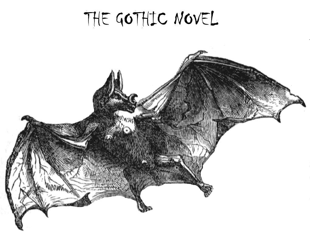 THE GOTHIC NOVEL the GOTHIC NOVEL ETYMOLOGY the Goths Were a Barbaric Germanic Tribe That Invaded the Roman Empire in the 3Rd-5Th C