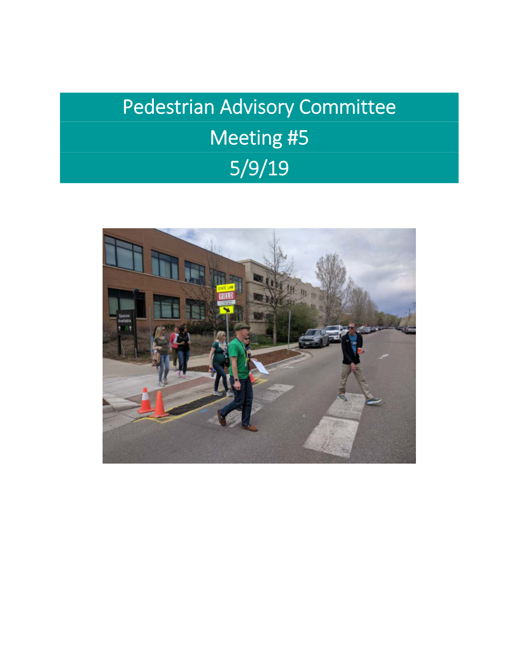 Pedestrian Advisory Committee Meeting #5 5/9/19