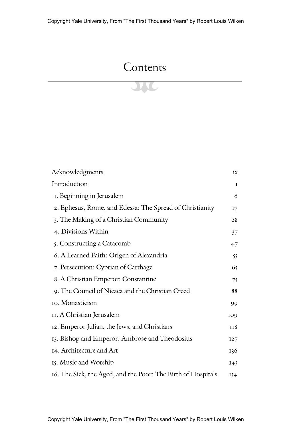 Table of Contents