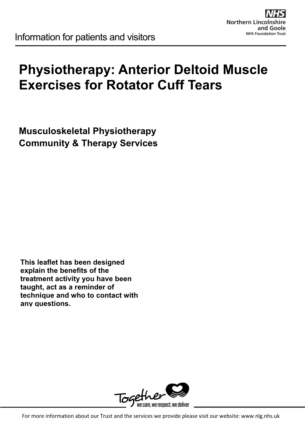 Anterior Deltoid Muscle Exercises for Rotator Cuff Tears