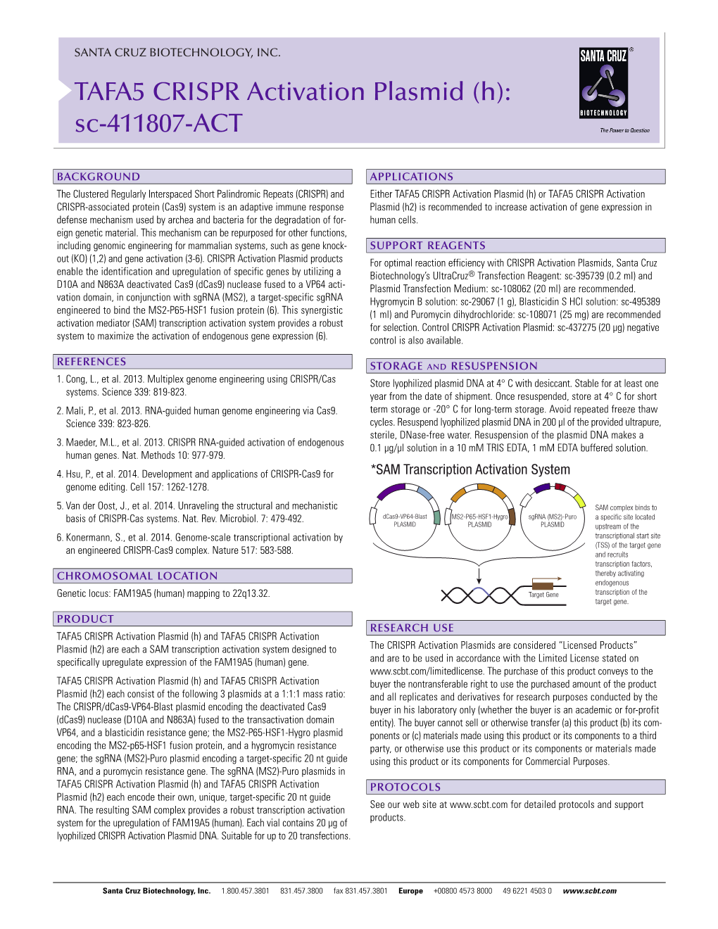 TAFA5 CRISPR Activation Plasmid (H): Sc-411807-ACT