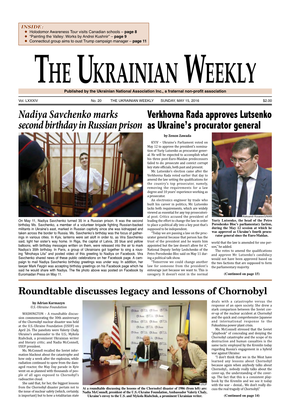 The Ukrainian Weekly, 2016