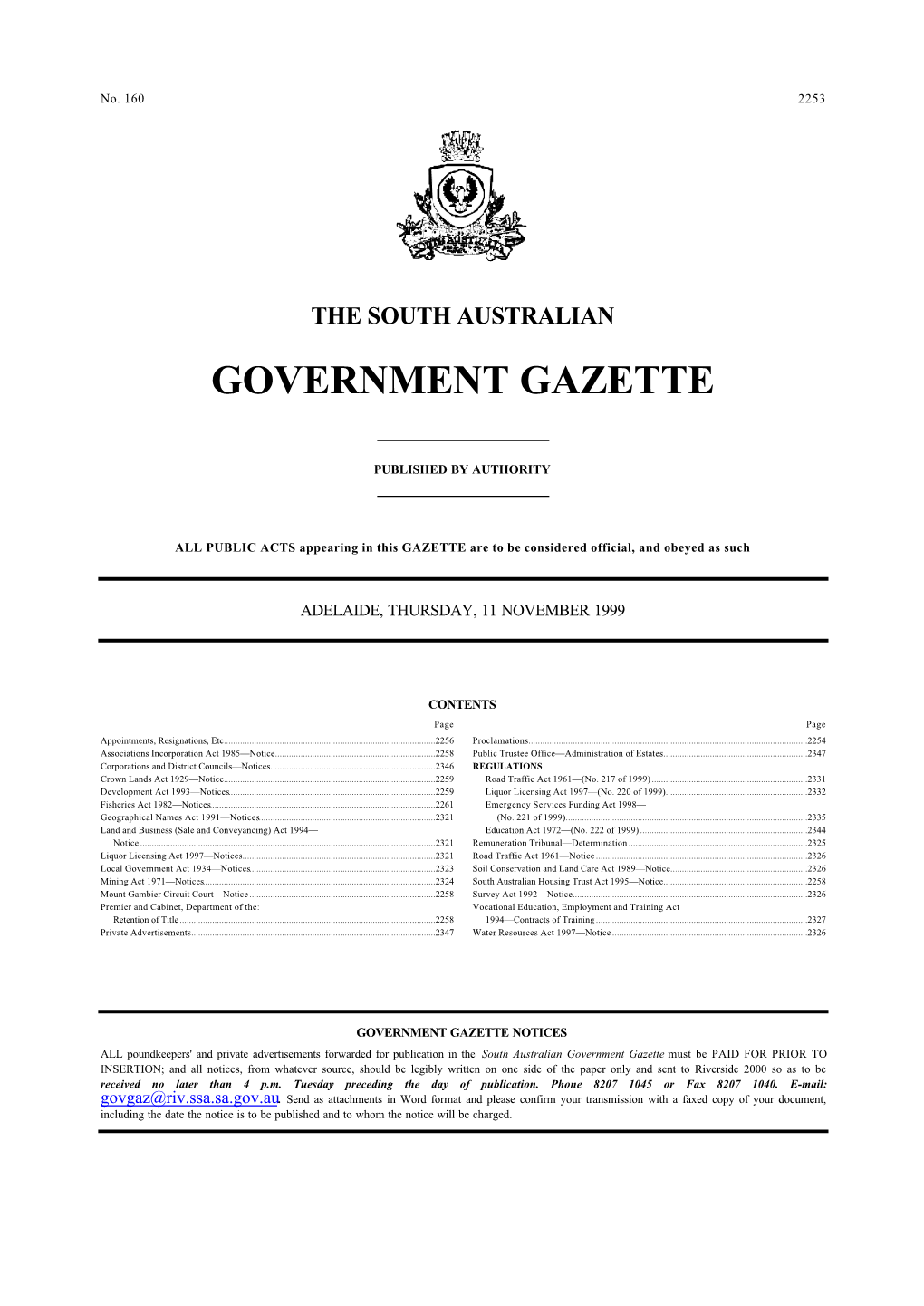 Government Gazette