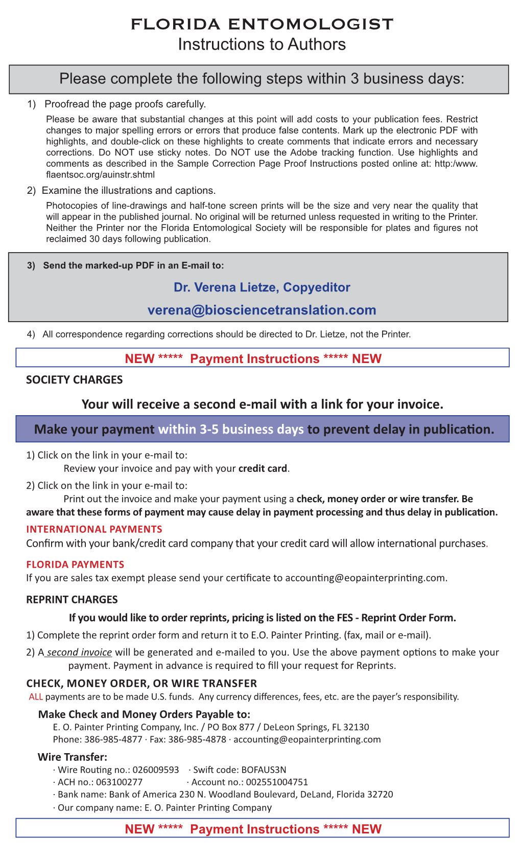 FLORIDA ENTOMOLOGIST Instructions to Authors